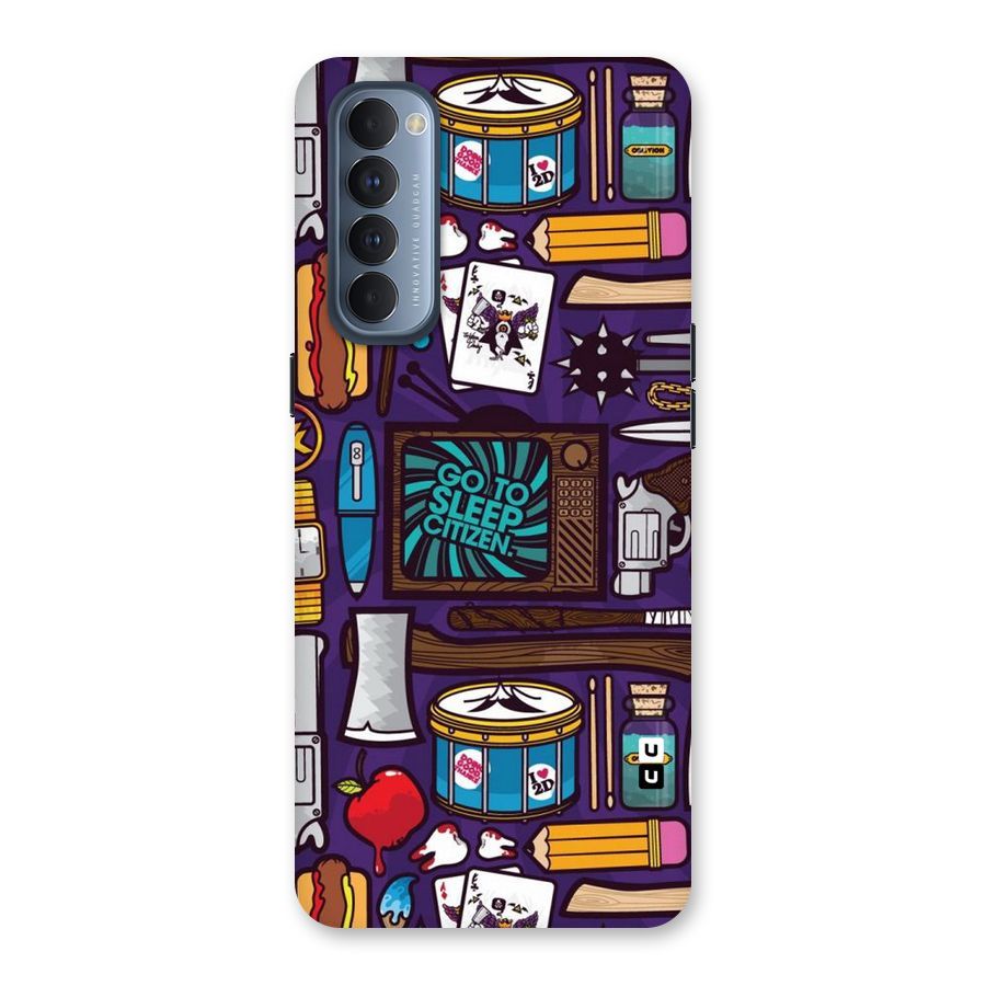 Go To Sleep Back Case for Reno4 Pro