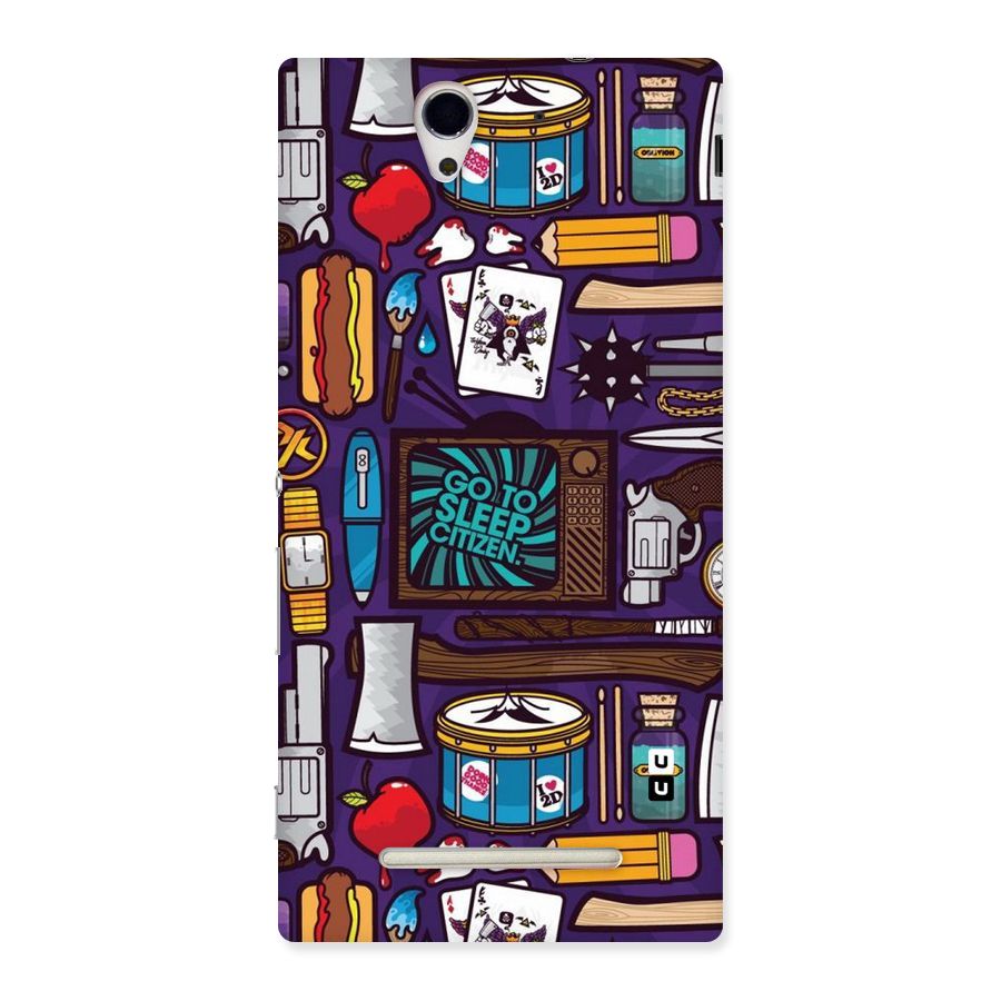 Go To Sleep Back Case for Sony Xperia C3