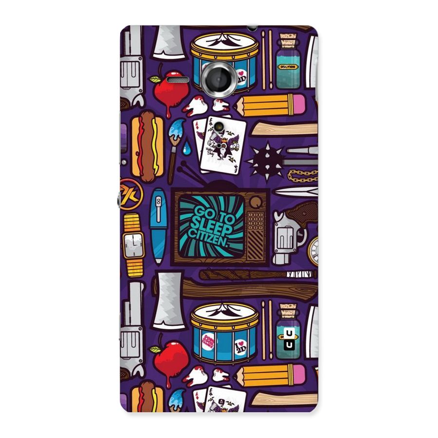 Go To Sleep Back Case for Sony Xperia SP