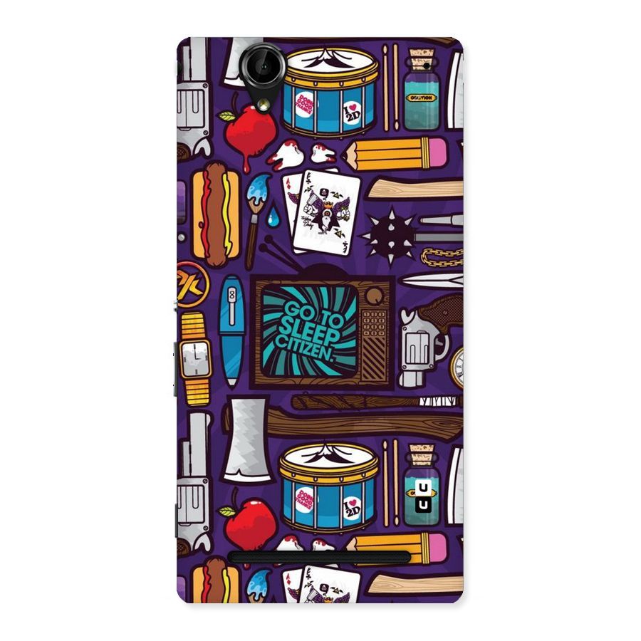 Go To Sleep Back Case for Sony Xperia T2
