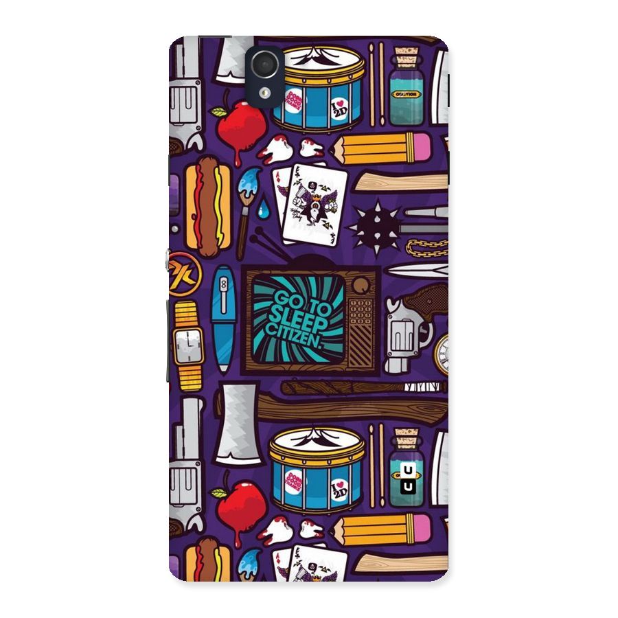 Go To Sleep Back Case for Sony Xperia Z
