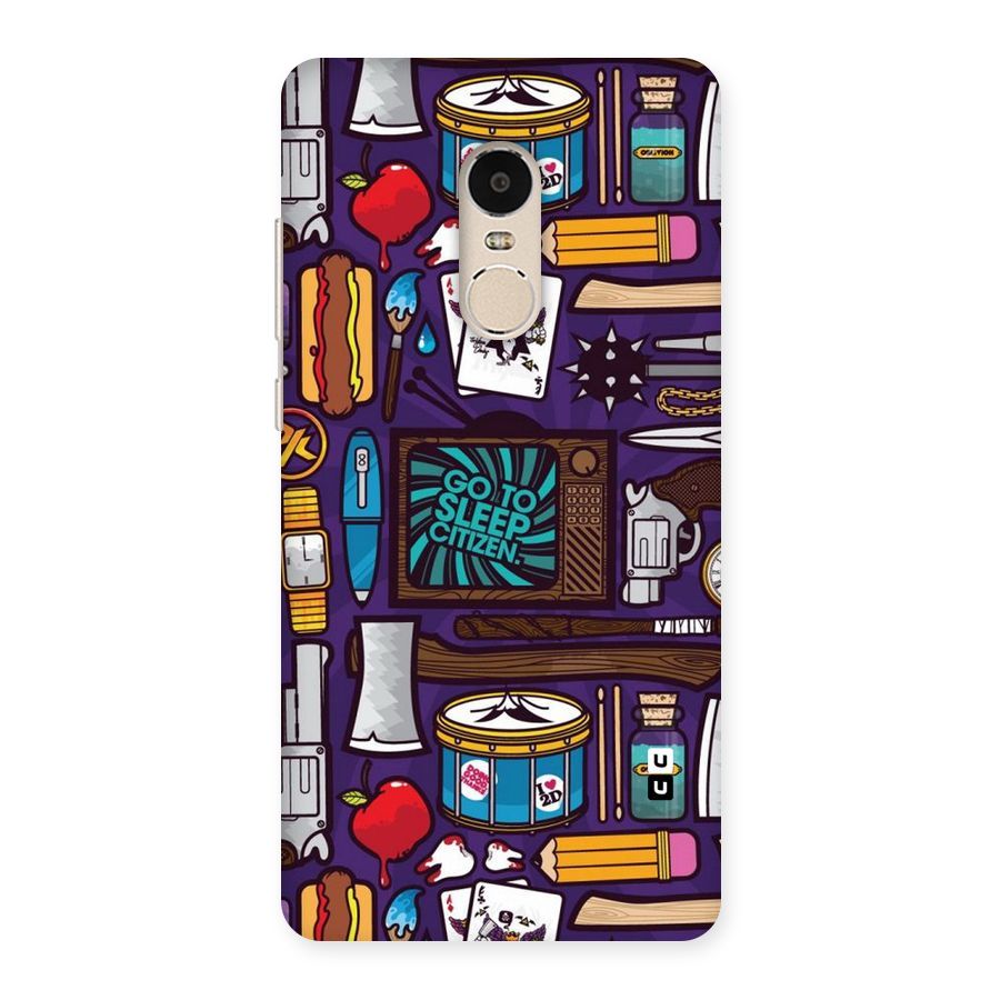 Go To Sleep Back Case for Xiaomi Redmi Note 4
