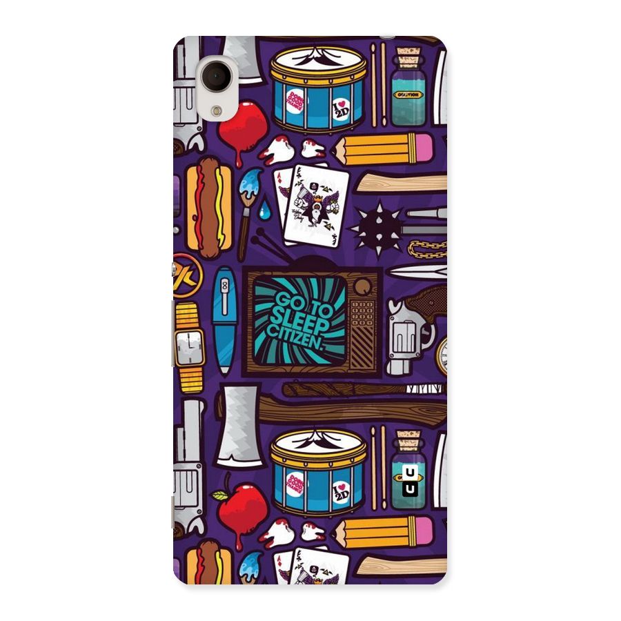 Go To Sleep Back Case for Xperia M4 Aqua