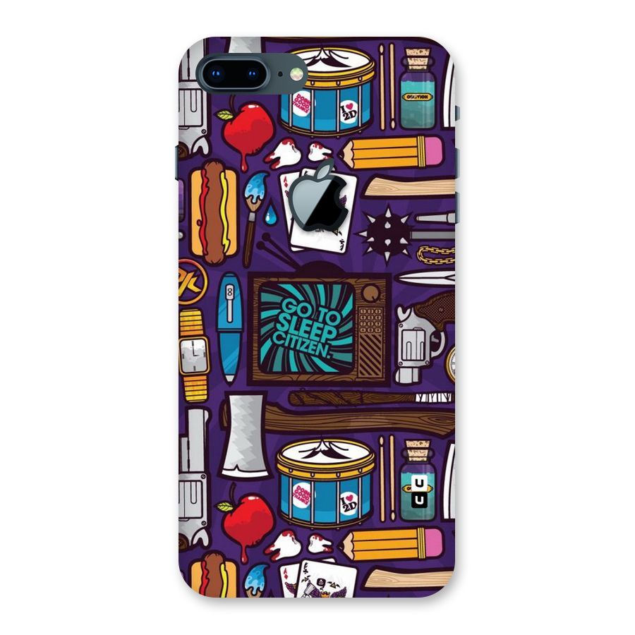 Go To Sleep Back Case for iPhone 7 Plus Apple Cut