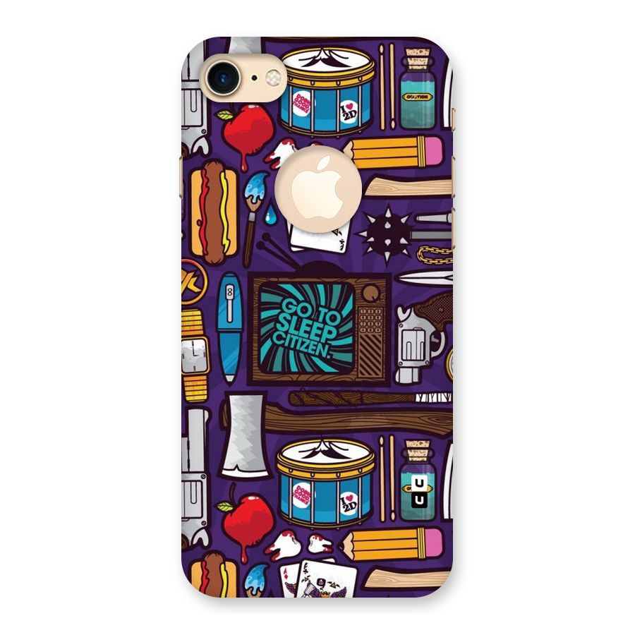 Go To Sleep Back Case for iPhone 8 Logo Cut