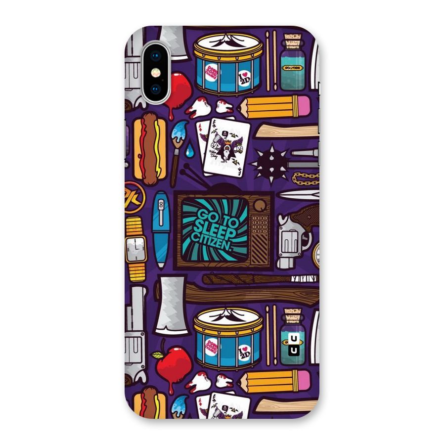 Go To Sleep Back Case for iPhone XS
