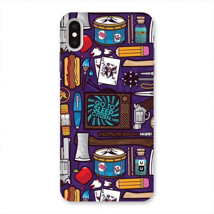 Go To Sleep Back Case for iPhone XS Max