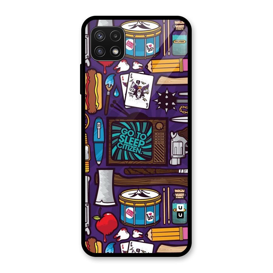 Go To Sleep Glass Back Case for Galaxy A22 5G