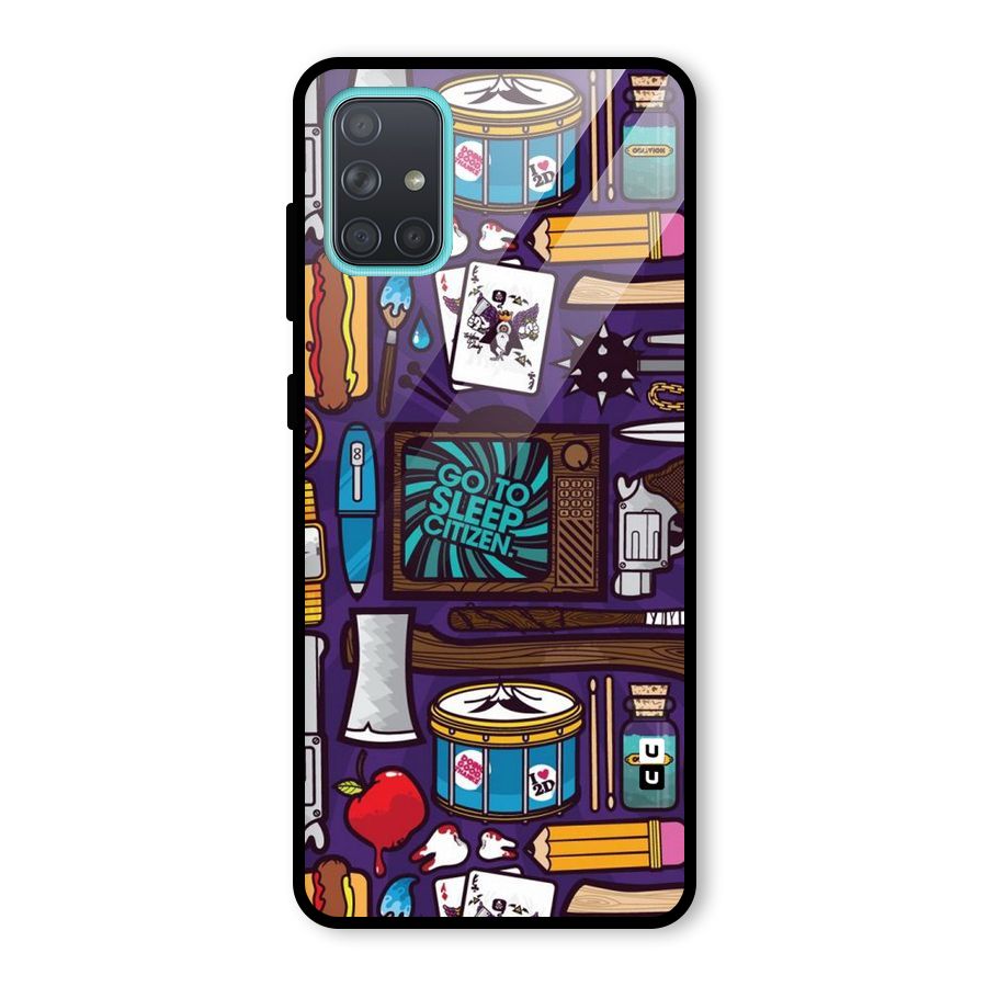 Go To Sleep Glass Back Case for Galaxy A71