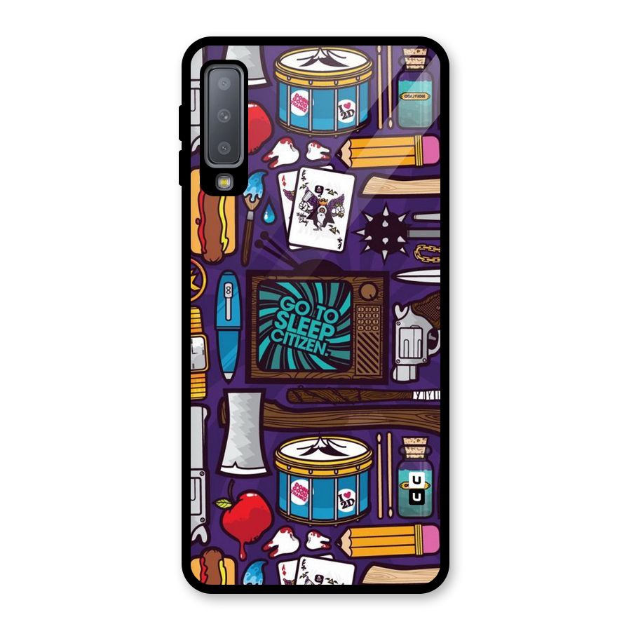 Go To Sleep Glass Back Case for Galaxy A7 (2018)