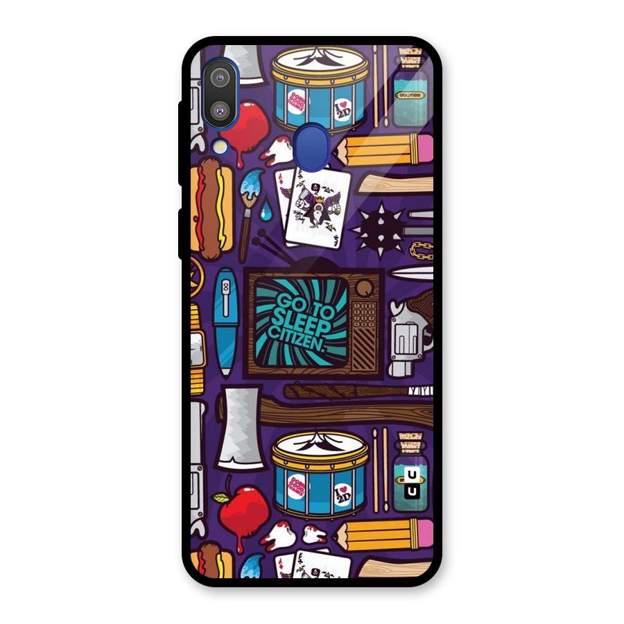 Go To Sleep Glass Back Case for Galaxy M20