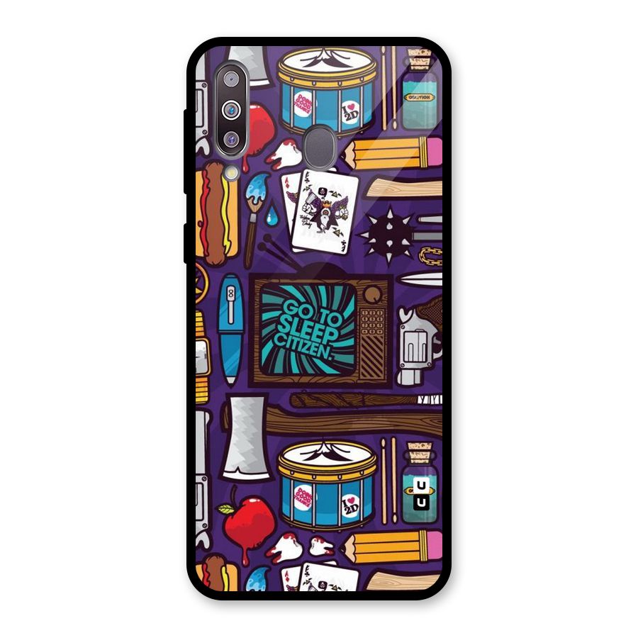 Go To Sleep Glass Back Case for Galaxy M30