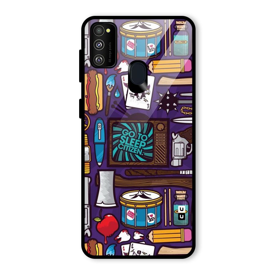 Go To Sleep Glass Back Case for Galaxy M30s