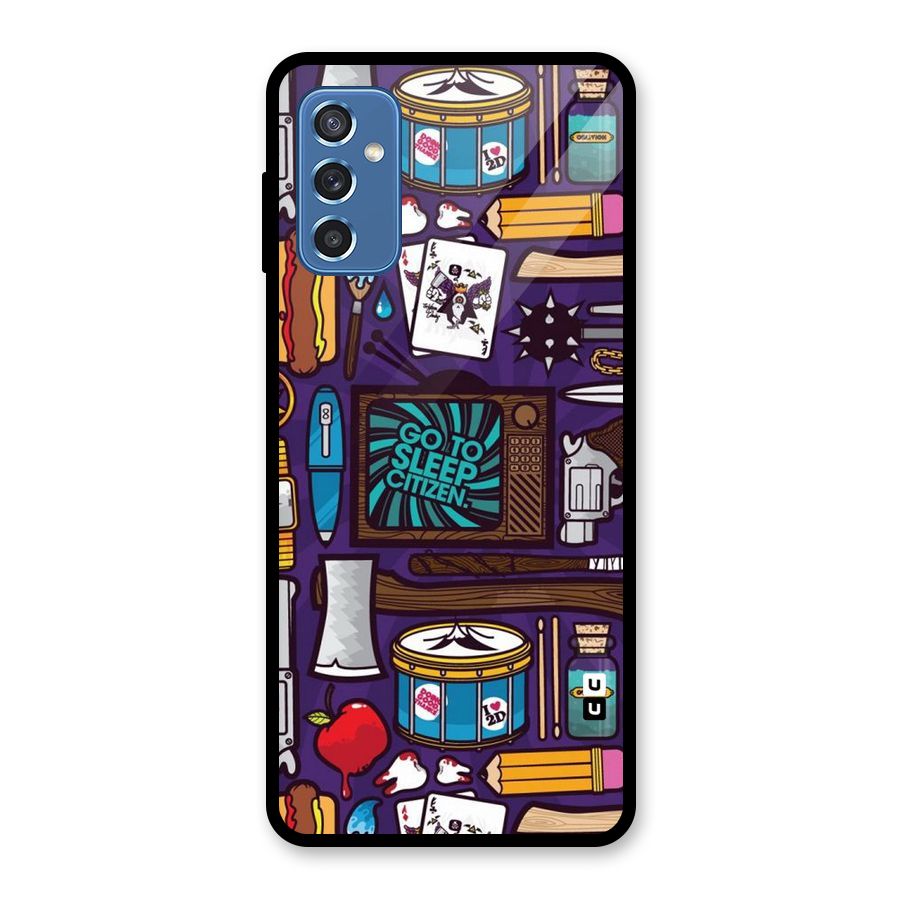 Go To Sleep Glass Back Case for Galaxy M52 5G