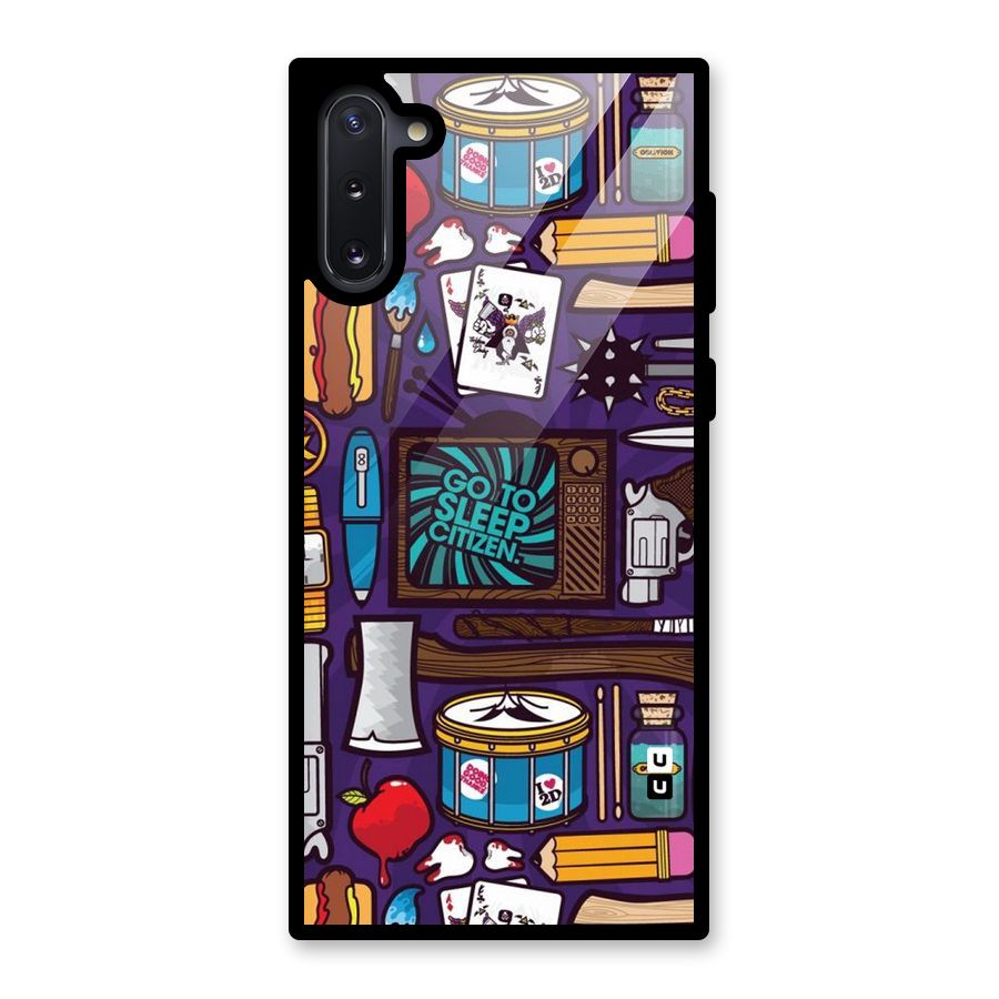 Go To Sleep Glass Back Case for Galaxy Note 10