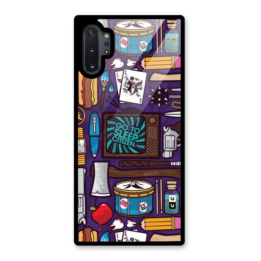 Go To Sleep Glass Back Case for Galaxy Note 10 Plus