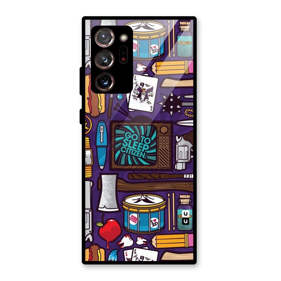 Go To Sleep Glass Back Case for Galaxy Note 20 Ultra
