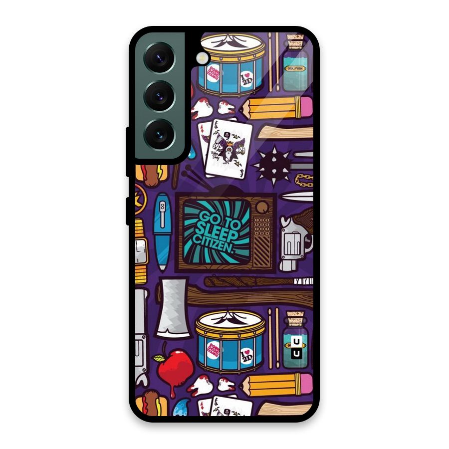 Go To Sleep Glass Back Case for Galaxy S22 5G