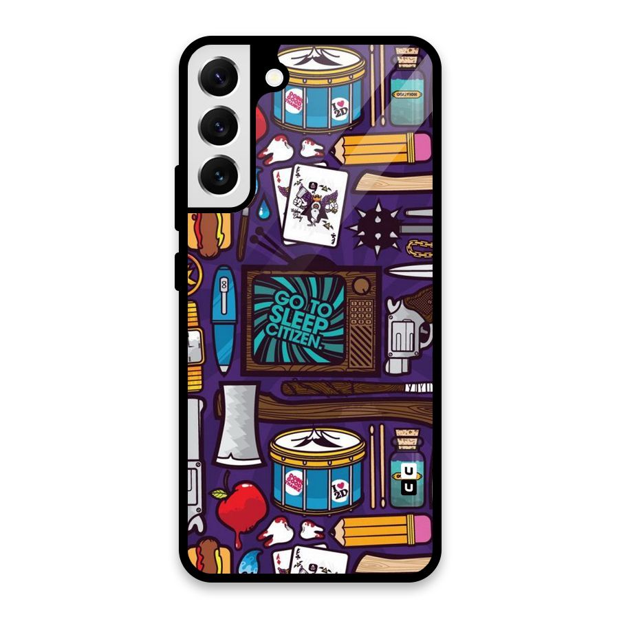 Go To Sleep Glass Back Case for Galaxy S22 Plus 5G