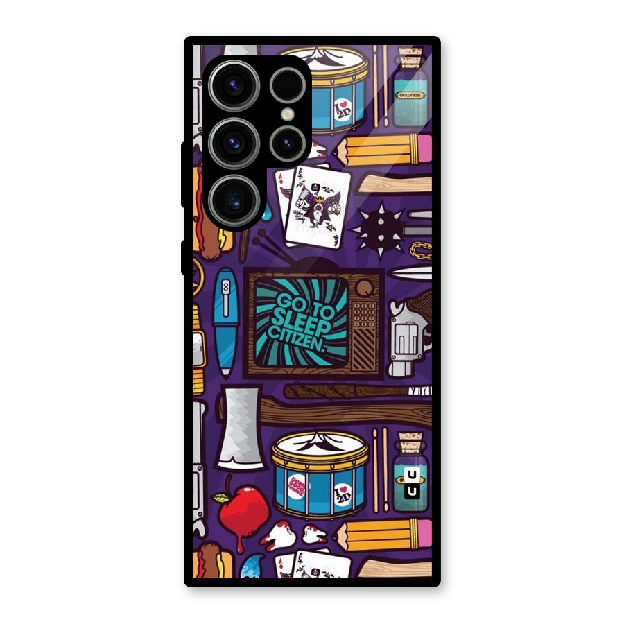 Go To Sleep Glass Back Case for Galaxy S23 Ultra