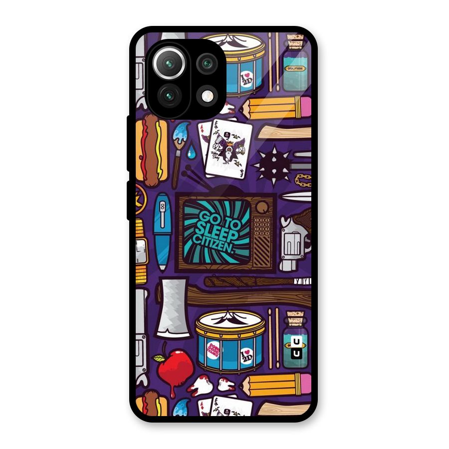 Go To Sleep Glass Back Case for Mi 11 Lite