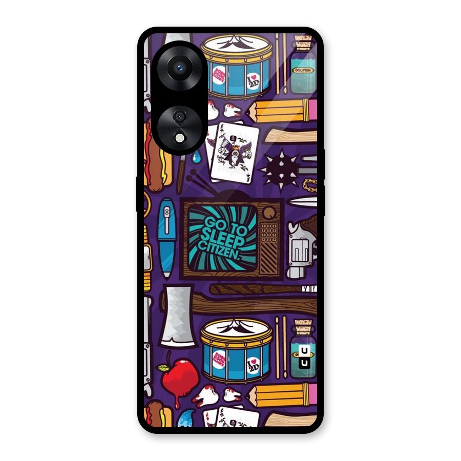Go To Sleep Glass Back Case for Oppo A78