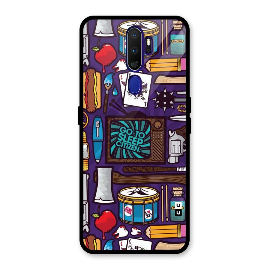 Go To Sleep Glass Back Case for Oppo A9 (2020)