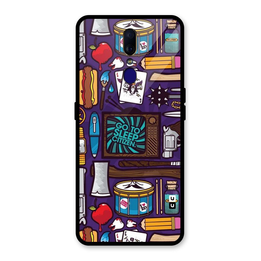 Go To Sleep Glass Back Case for Oppo F11