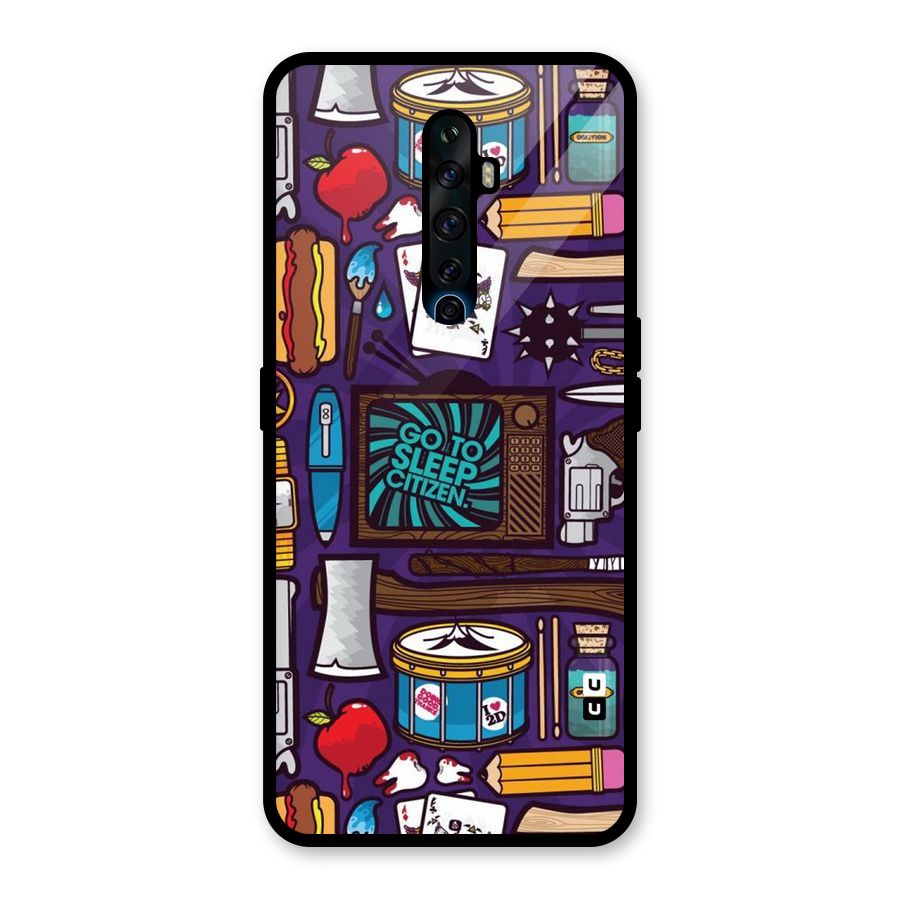 Go To Sleep Glass Back Case for Oppo Reno2 F