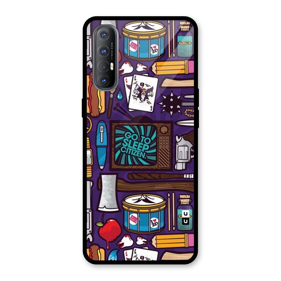Go To Sleep Glass Back Case for Oppo Reno3 Pro