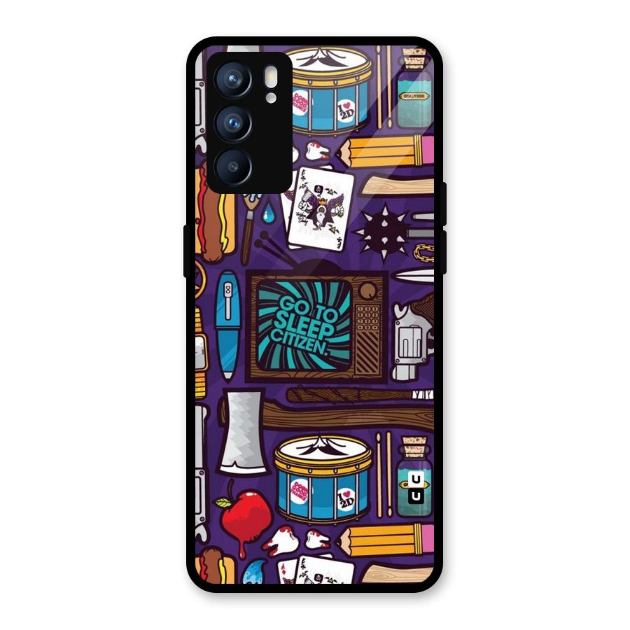 Go To Sleep Glass Back Case for Oppo Reno6 5G