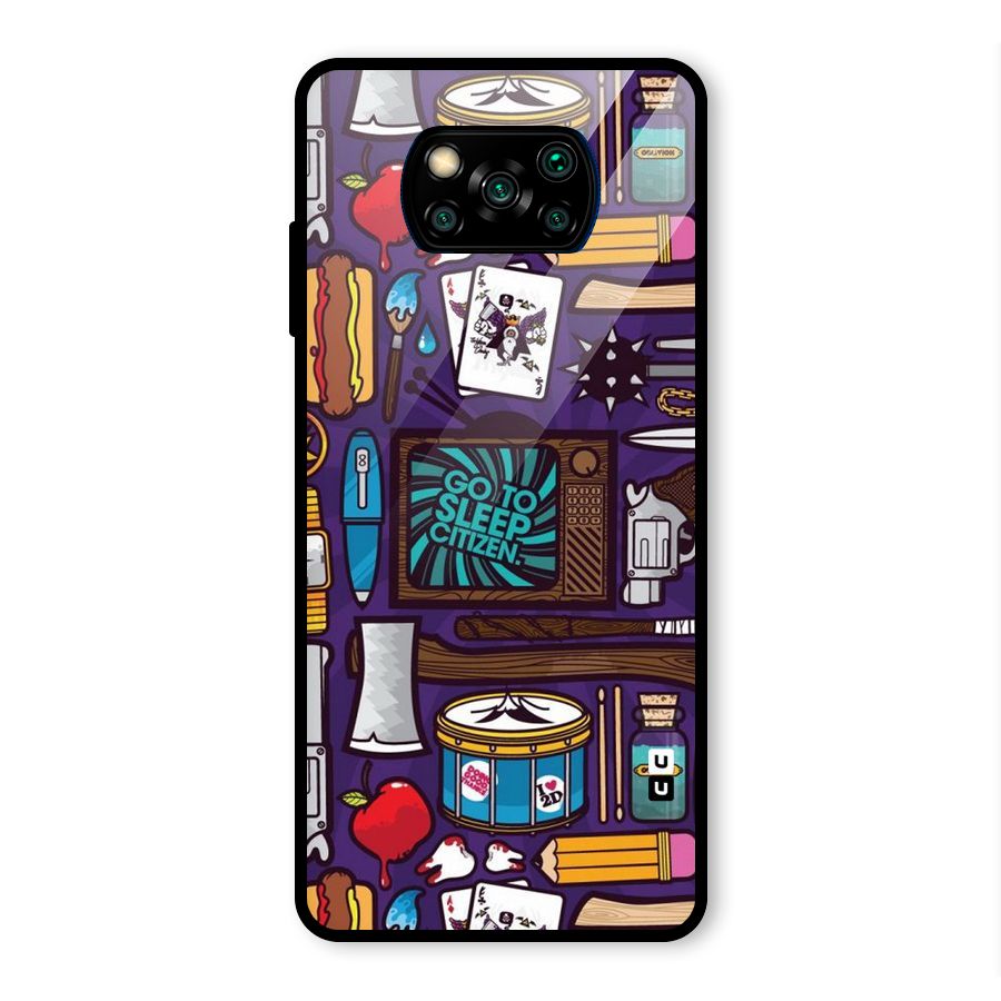 Go To Sleep Glass Back Case for Poco X3 Pro