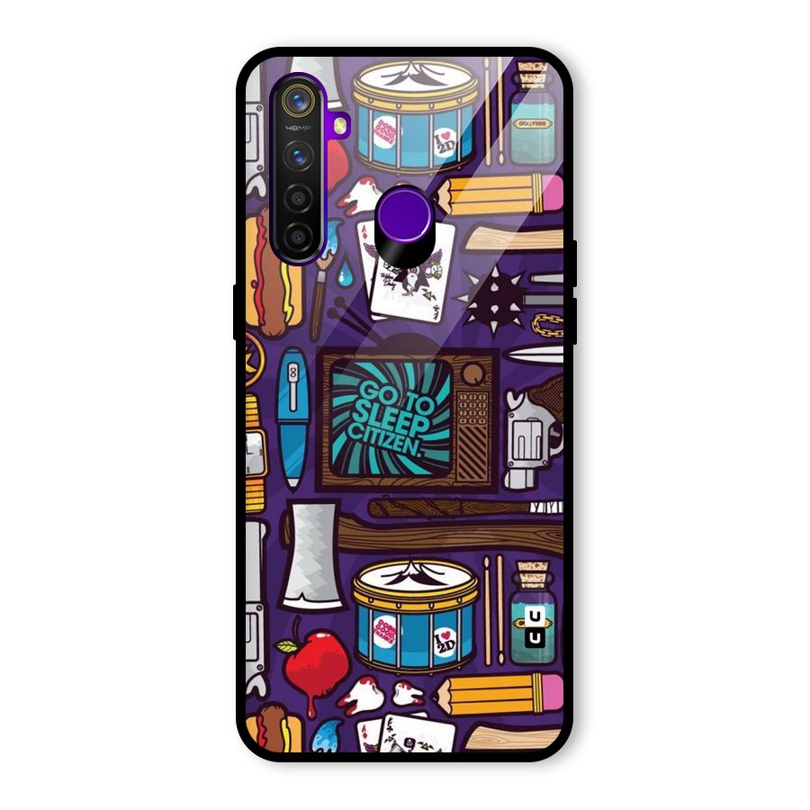 Go To Sleep Glass Back Case for Realme 5 Pro