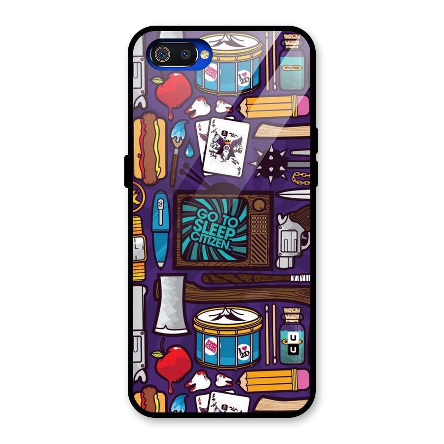 Go To Sleep Glass Back Case for Realme C2