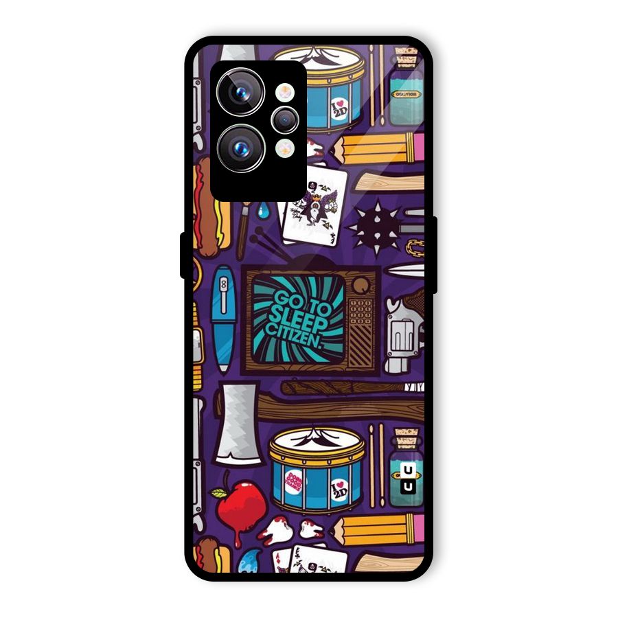 Go To Sleep Glass Back Case for Realme GT2 Pro