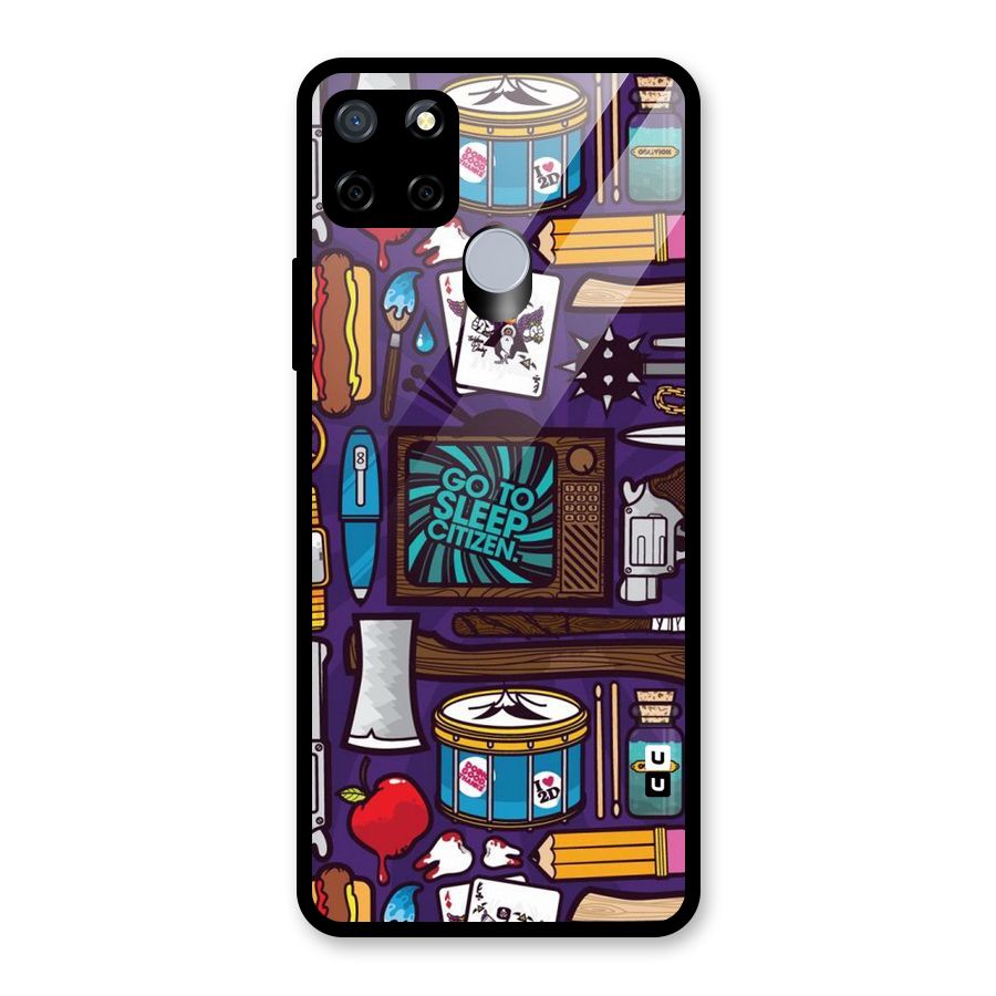 Go To Sleep Glass Back Case for Realme Narzo 20