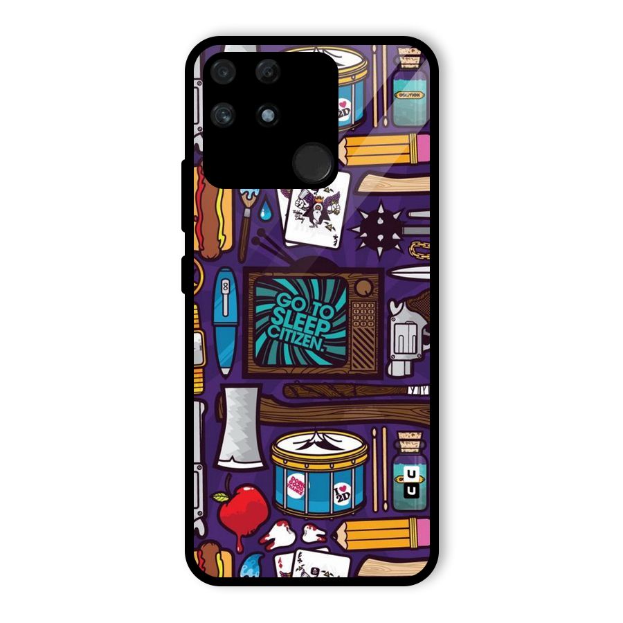 Go To Sleep Glass Back Case for Realme Narzo 50A