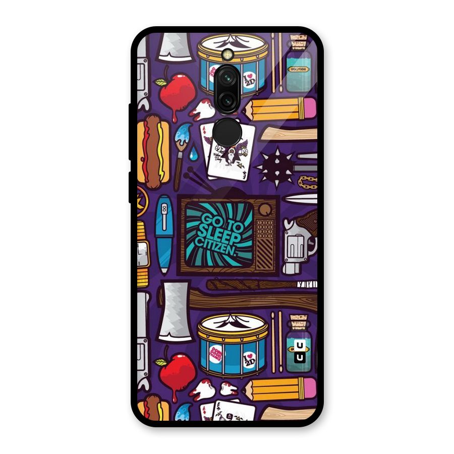 Go To Sleep Glass Back Case for Redmi 8