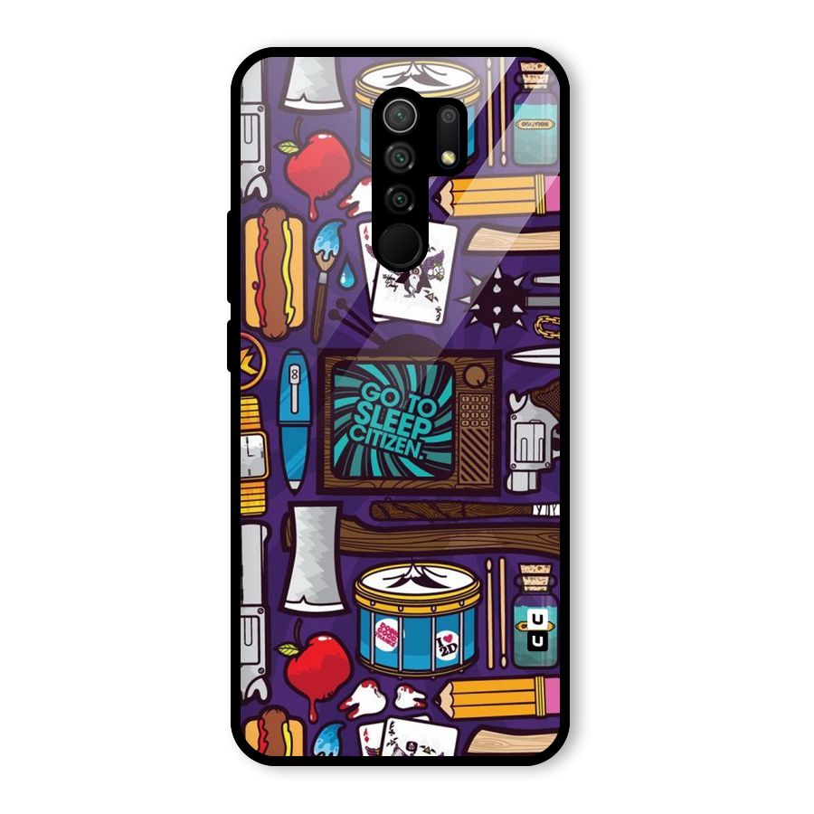 Go To Sleep Glass Back Case for Redmi 9 Prime