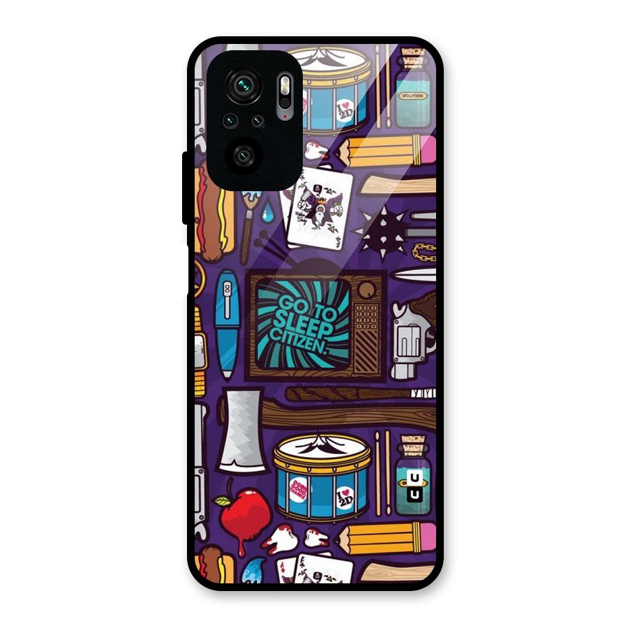 Go To Sleep Glass Back Case for Redmi Note 10S