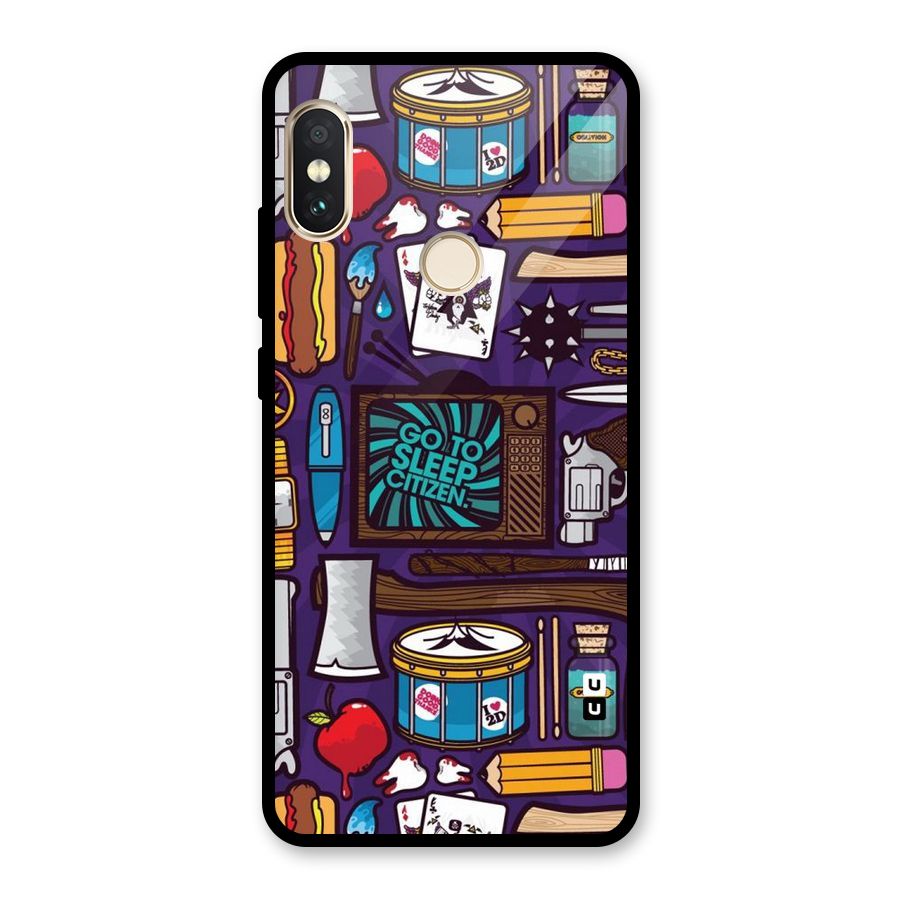 Go To Sleep Glass Back Case for Redmi Note 5 Pro
