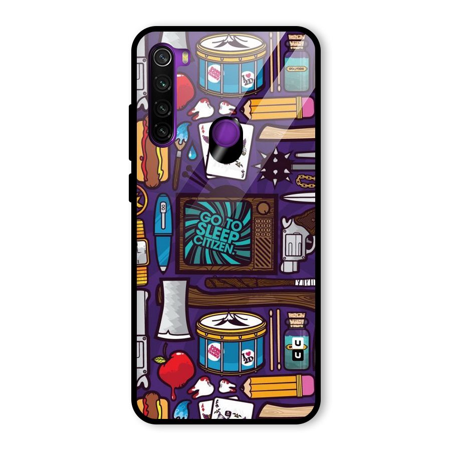 Go To Sleep Glass Back Case for Redmi Note 8