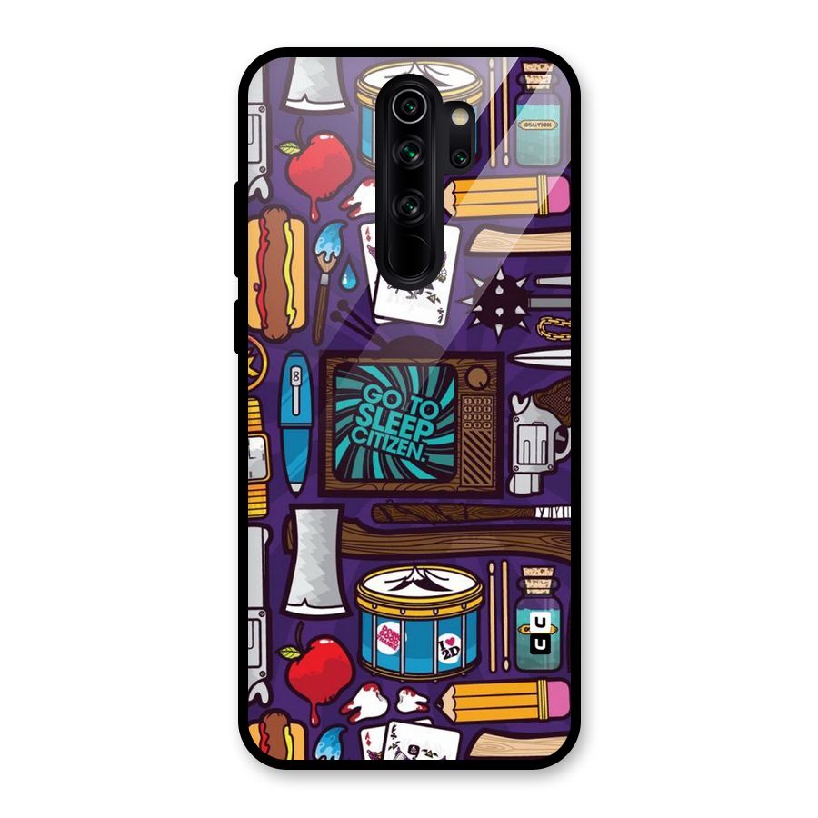 Go To Sleep Glass Back Case for Redmi Note 8 Pro