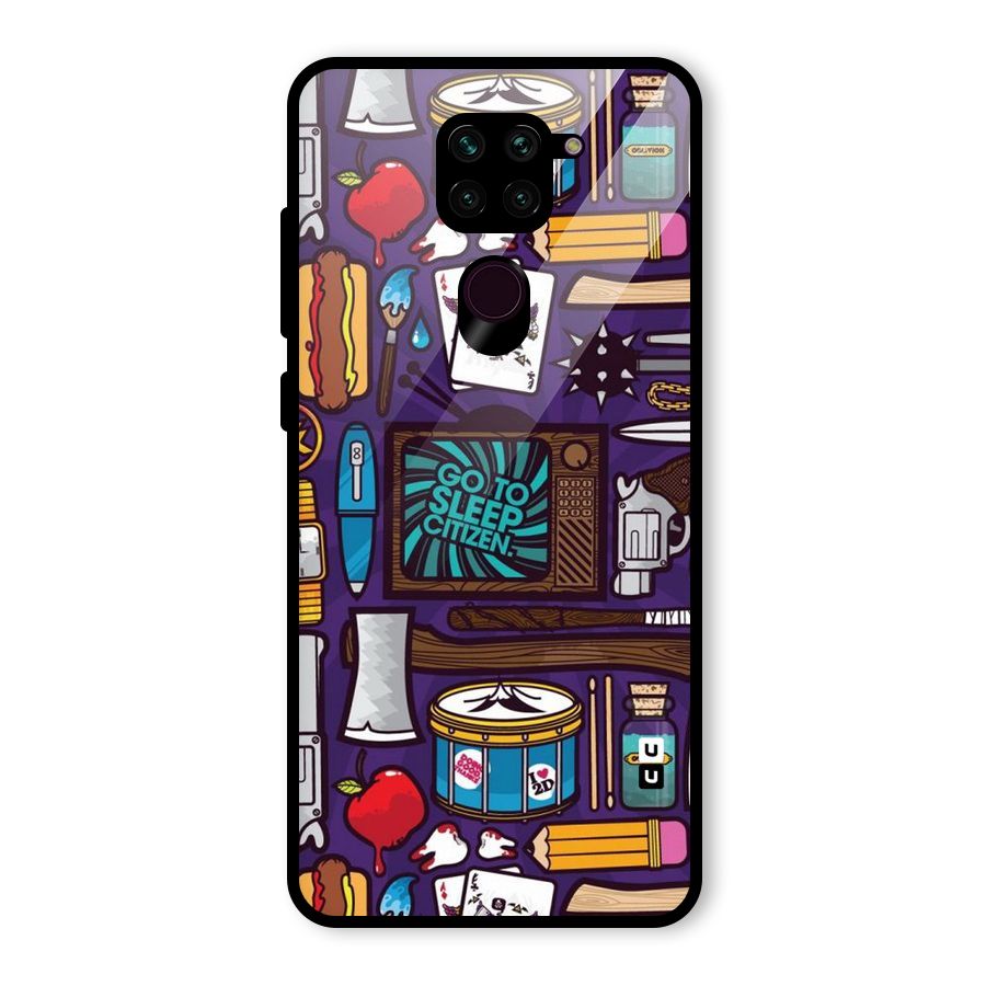 Go To Sleep Glass Back Case for Redmi Note 9