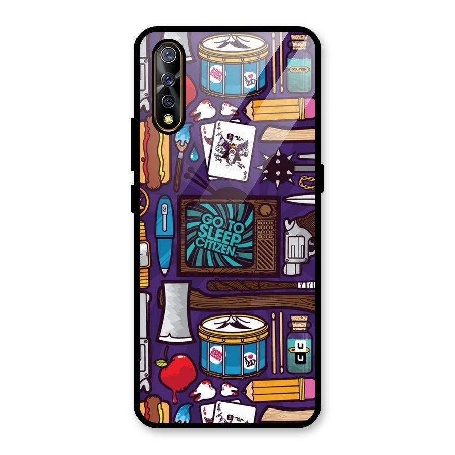 Go To Sleep Glass Back Case for Vivo S1