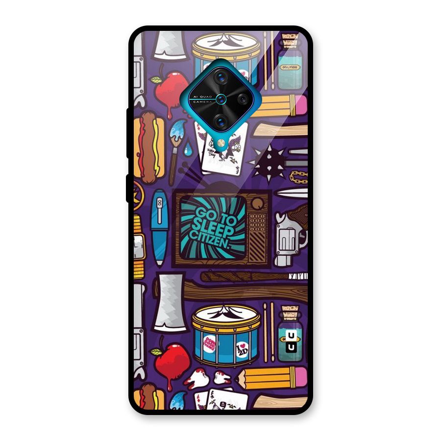 Go To Sleep Glass Back Case for Vivo S1 Pro