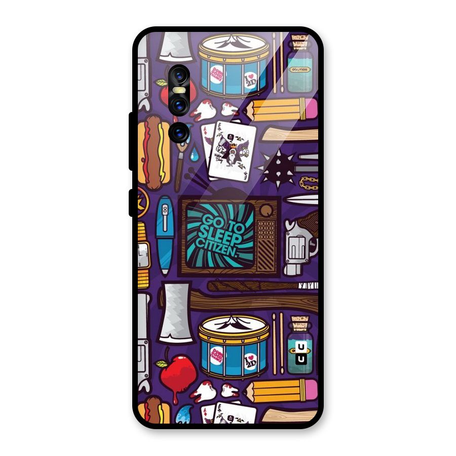 Go To Sleep Glass Back Case for Vivo V15 Pro