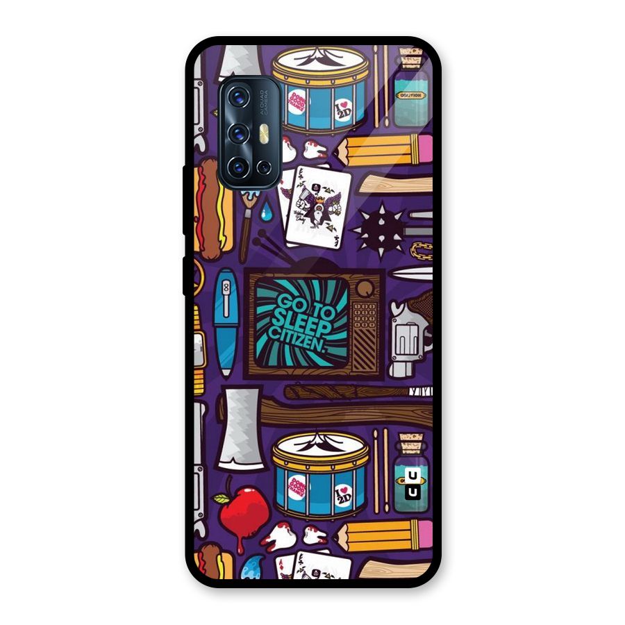 Go To Sleep Glass Back Case for Vivo V17