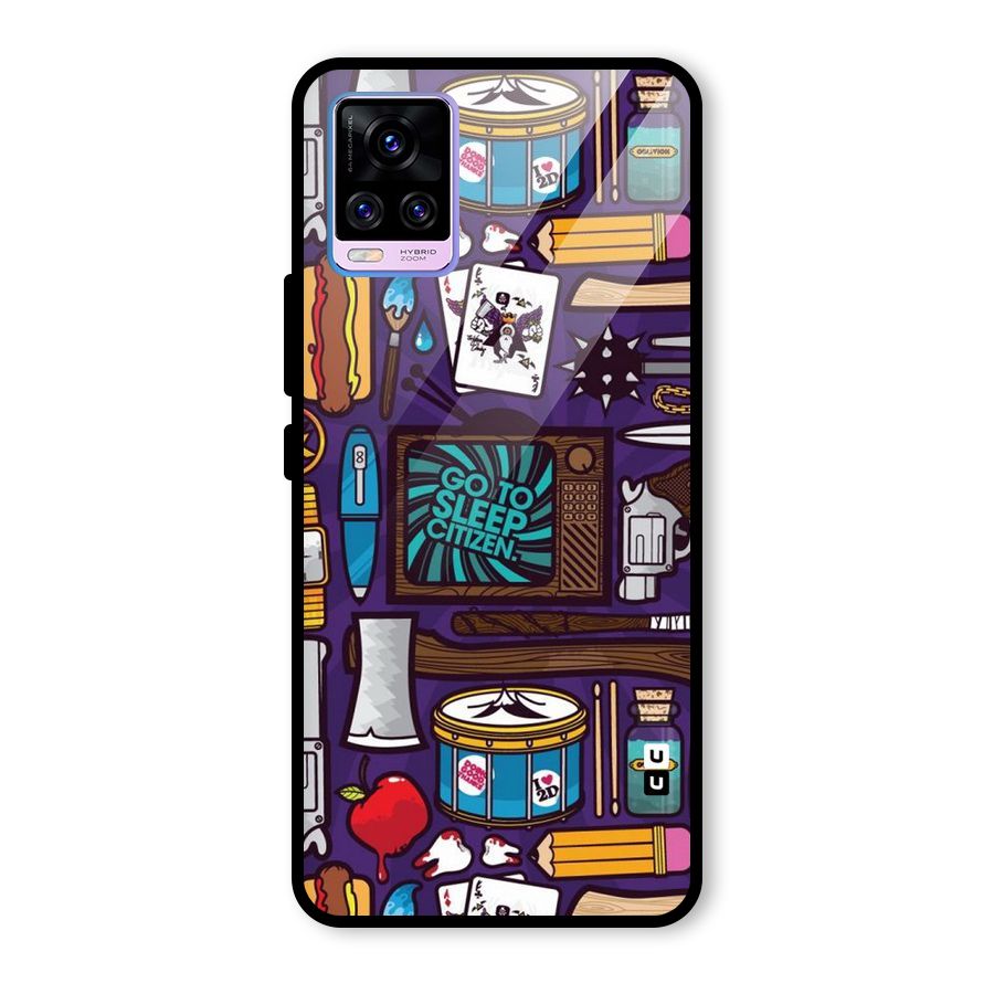 Go To Sleep Glass Back Case for Vivo V20 Pro