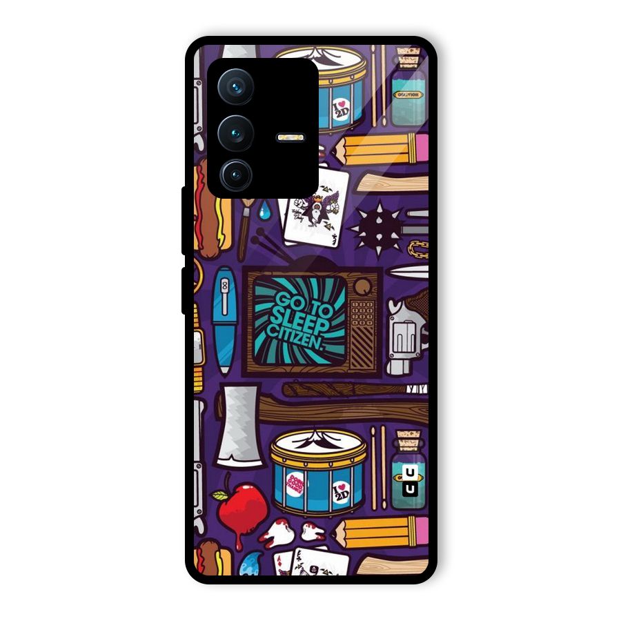 Go To Sleep Glass Back Case for Vivo V23 Pro